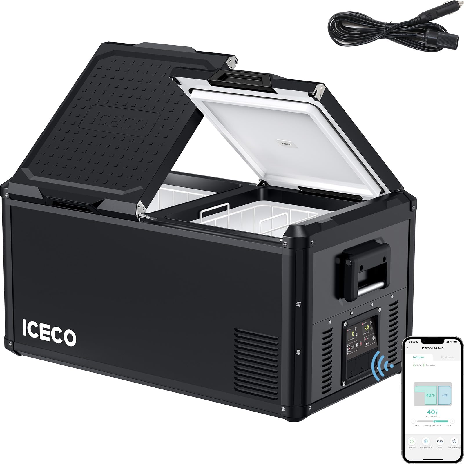 Amazon.com: ICECO VL90 Pro 95 Quarts Dual Zone Portable
