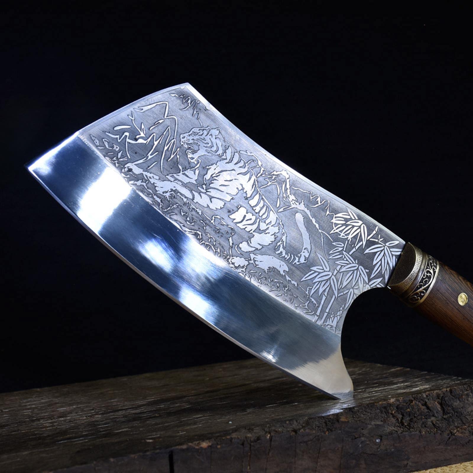 Guang Couteau de Cuisine Professionnel 7CR17MOV en Acier forgé à la Main Ultra Tranchant de 9 Pouces pour Couper Les os et la Viande