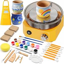 Mini Pottery Wheel Kit for Kids 6-12 Adult Beginners Arts and Crafts