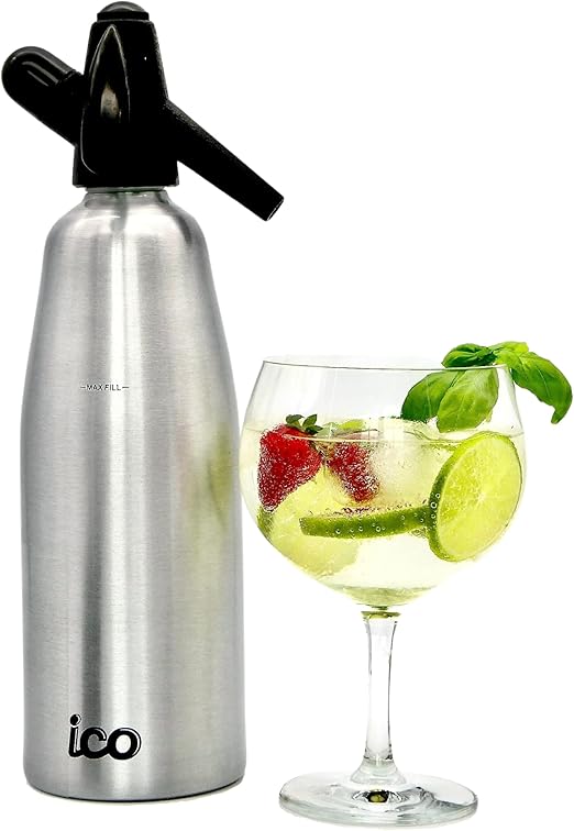 ICO Soda Siphon, Sparkling Water Maker, Soda Maker