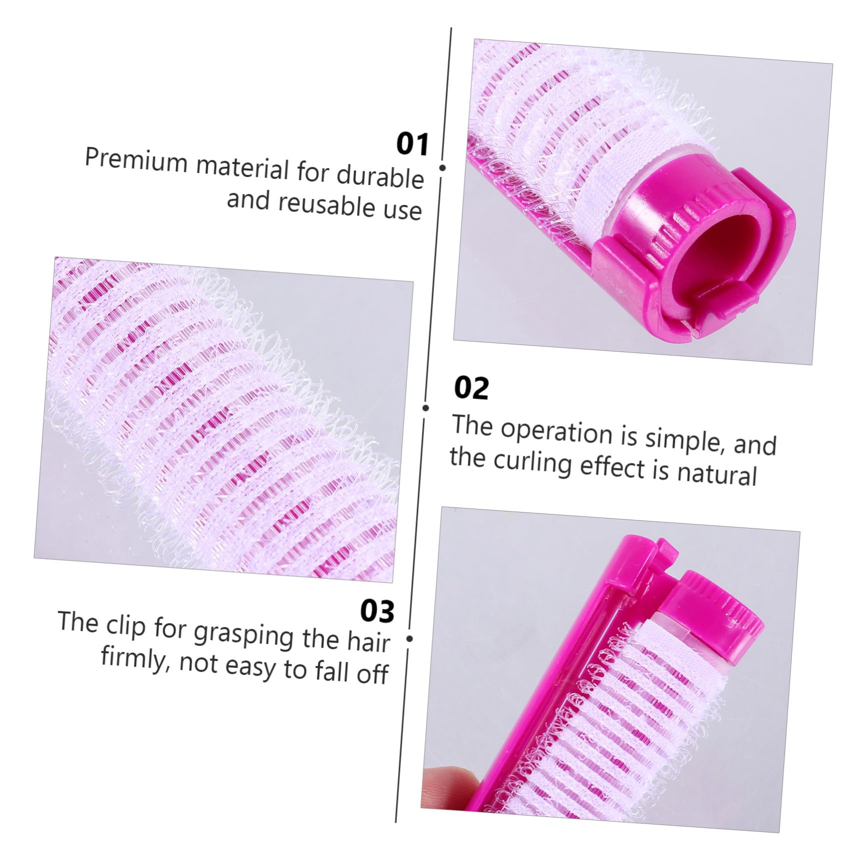 Rizadores de Pelo Ondulado de Plástico Abs Portátiles y Seguros para Uso en Casa y Viaje, Paquete de 20 Unidades para Peinar el Cabello Rizado Cómodamente