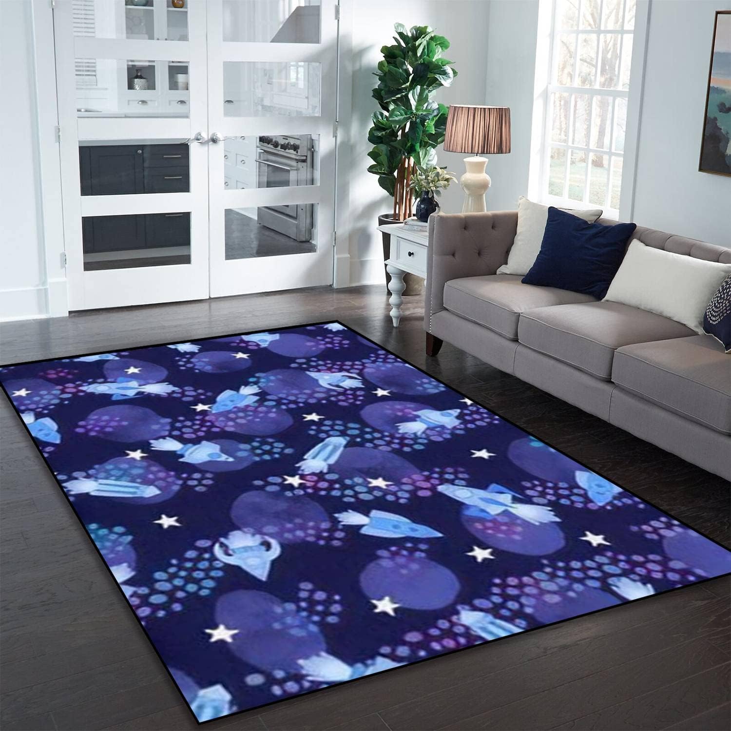 Amazon.com: Cartoon kids spaceship aliens UFO for clothes Area Rugs for ...