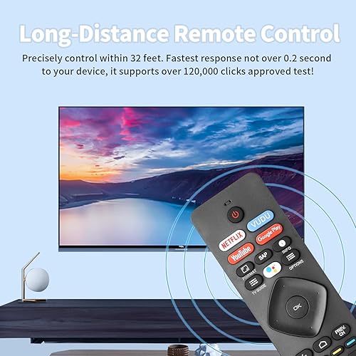 Miniatura 3 de Nuevo NH800UP RF402A-V14 IR Control remoto compatible con Philips Android 4K Ultra HD Smart LED TV Reemplazo Controlador con botones Netflix Vudu