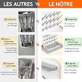 Lifewit Large Baby Bottle Drying Rack with Drain Mat & 15 Hooks, Newborn Essentials Must Haves, Bottle Storage Organizer for Countertop, Cabinet, Rack Dryer Holder for Pacifiers, Pump Parts - 6