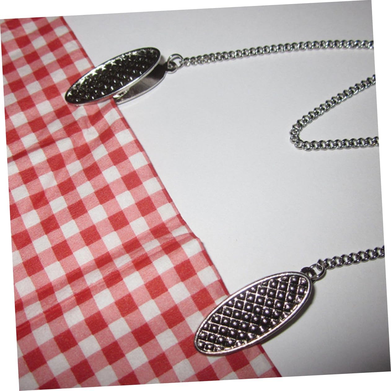 3pcs Alloy Napkin Clips with Chain Napkin Holder for Restaurants and Home Use Lightweight Practical Design for Messy Foods Silver