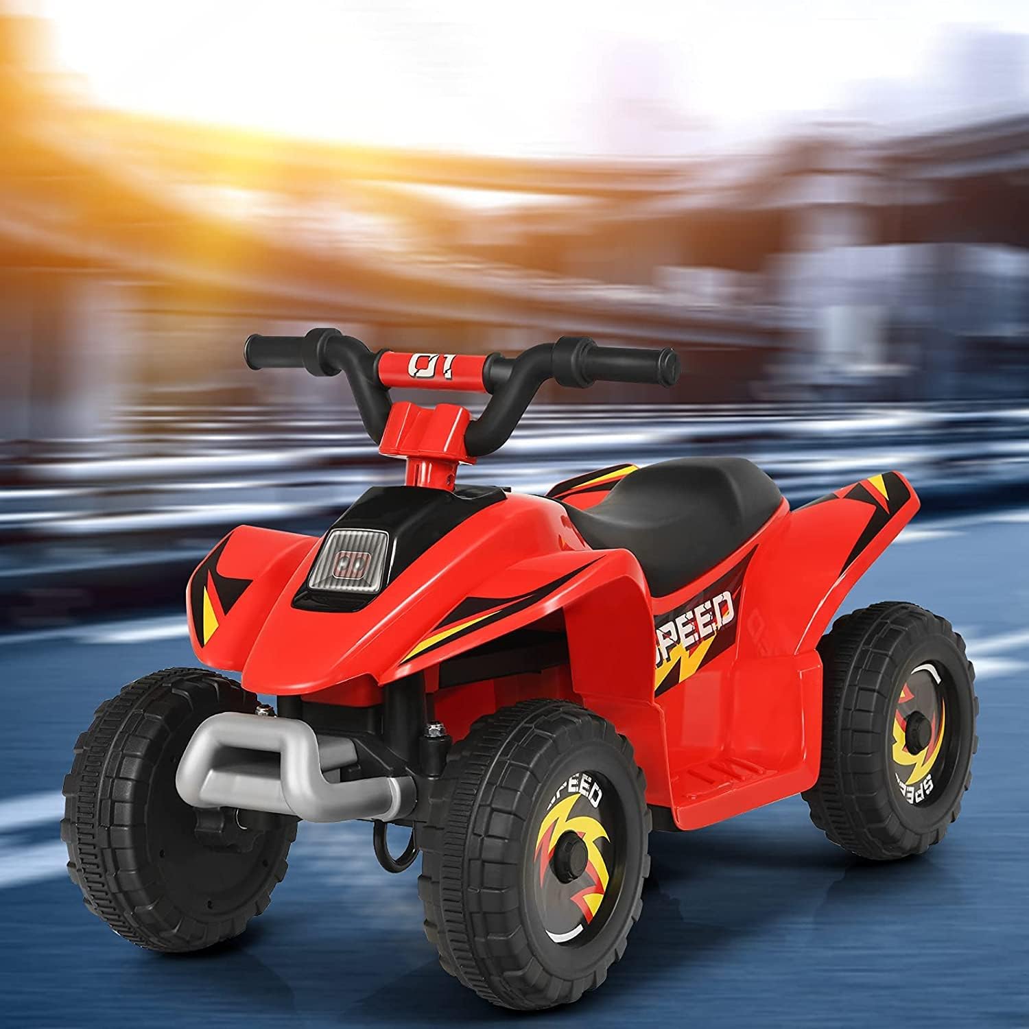 Quad Eléctrico Infantil RELAX4LIFE De 6V Con Batería Recargable – Velocidad De 2.8 A 4.6 Km/h, Peso Máx. 30 Kg – Apto Para Niños De 3 Años En Adelante