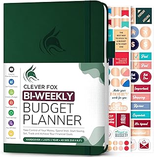 Clever Fox Bi Weekly Budget Planner – Undated Financial Organizer Book –...