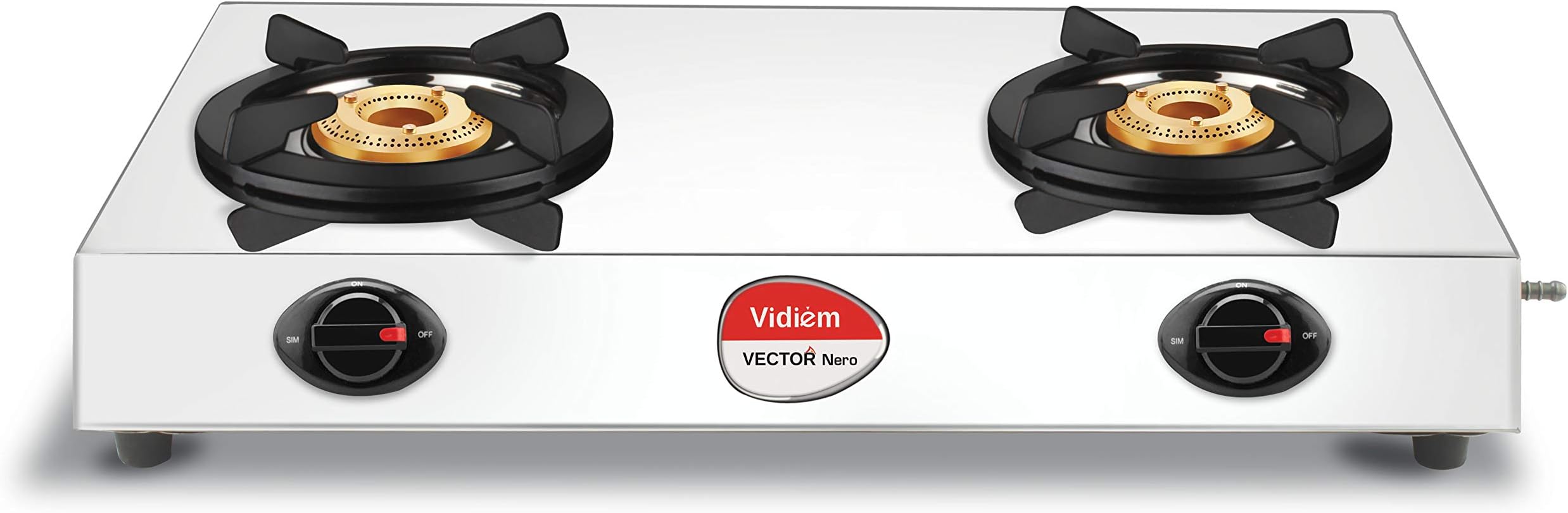 Vidiem Gas Stove S2 199 A VECTOR NERO (Silver) Stainless Steel 2