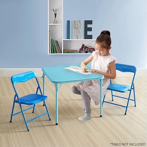 Miniatura 7 de Heritage Kids Silla plegable acolchada para niños, juego de 2, azul, a partir de 3 años