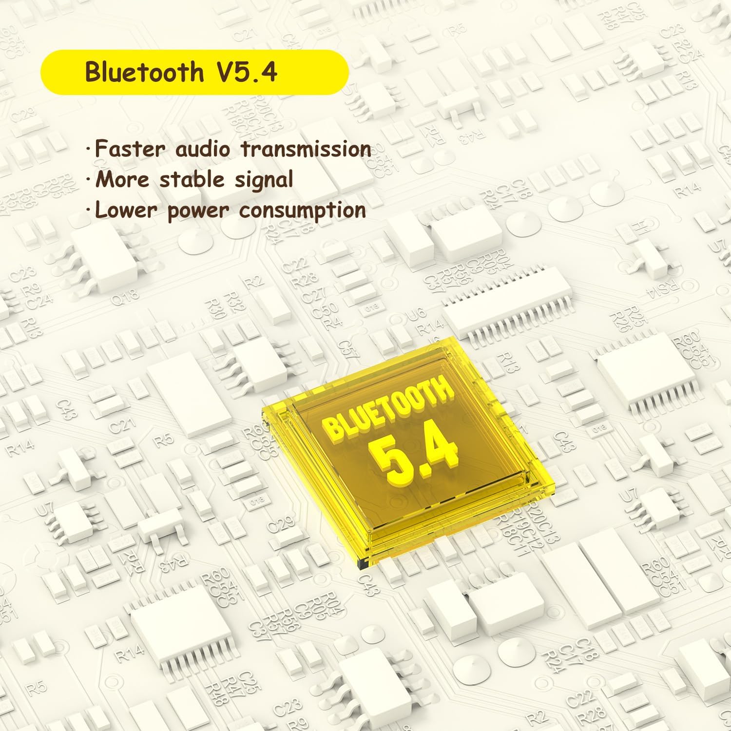 Kids Headphones, LK15 Open Ear Bluetooth Headphones with Air Conduction, Ultra-Light, 85dB Volume Limiting Wireless Headphone for Children Teens Boys Girls (Yellow) - Image 5