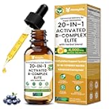 Honeylitte Liquid B Complex with 4000mcg Methylcobalamin B12 – Ultra Absorbable Vitamin B Complex for Energy – Active B1 B2 B3 B5 B6 B12 + Folate – Vegan Friendly (2FL OZ)