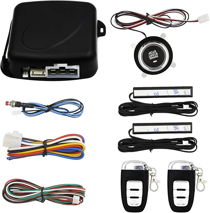 3T6B Passive Keyless Entry Car Alarm System PKE Engine Starter Push Button Vehicles