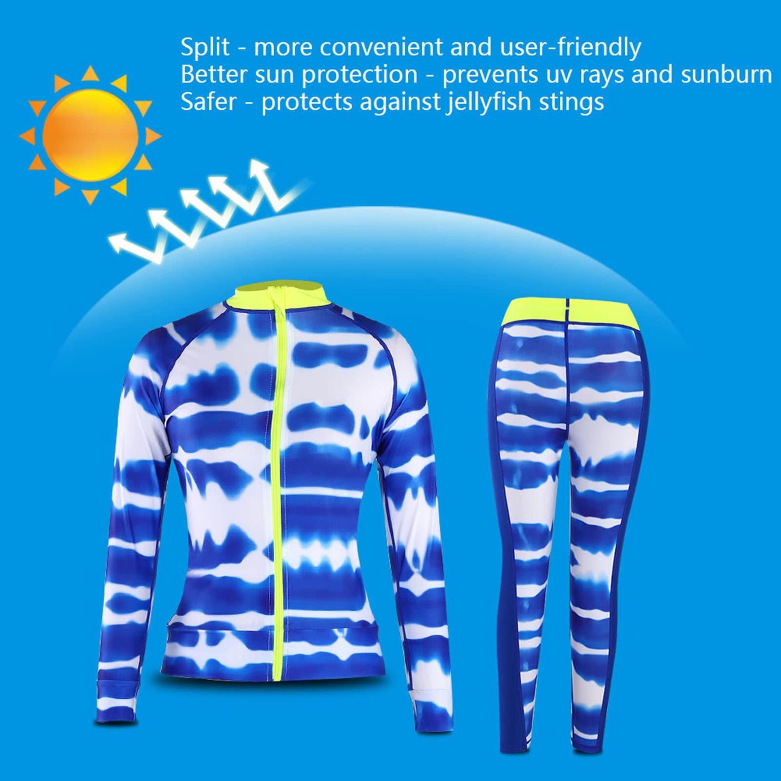 NDNCZDHC Women Long-Sleeve Sunscreen Swimsuit One Piece Long-Sleeve Surfing Suit Diving Suit Long Sleeve Bathing Suit New Surfing Snorkeling Clothing(S)
