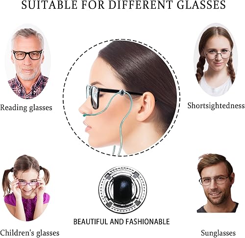 Miniatura 4 de Clips de tubo de oxígeno para gafas con diseño antideslizante  Protector de oreja de cánula nasal  Soporte de manguera de cánula nasal  Soporte de