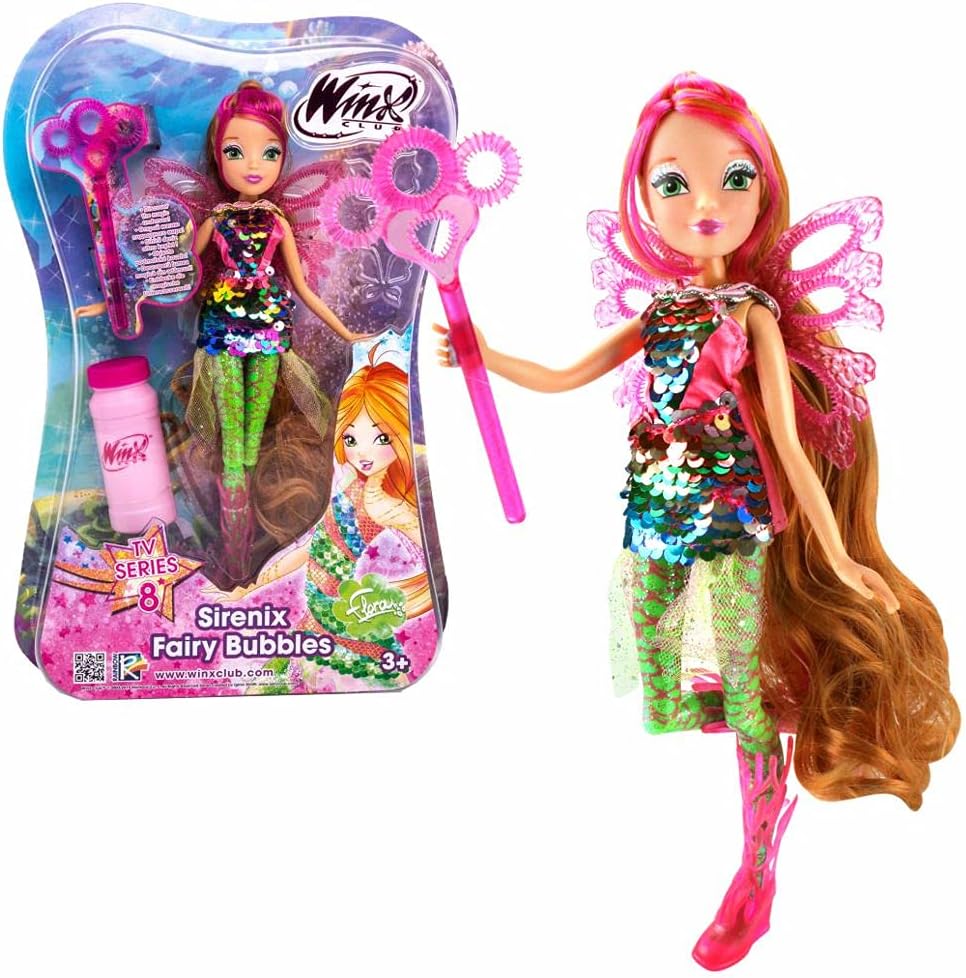 Winx Club Flora Sirenix Fairy Bubbles Doll Fairy 28 cm