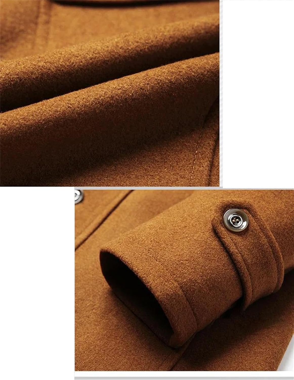 Men's Classic Wool Blend Overcoat Business Casual Trench Coat Warm Winter Long Jacket