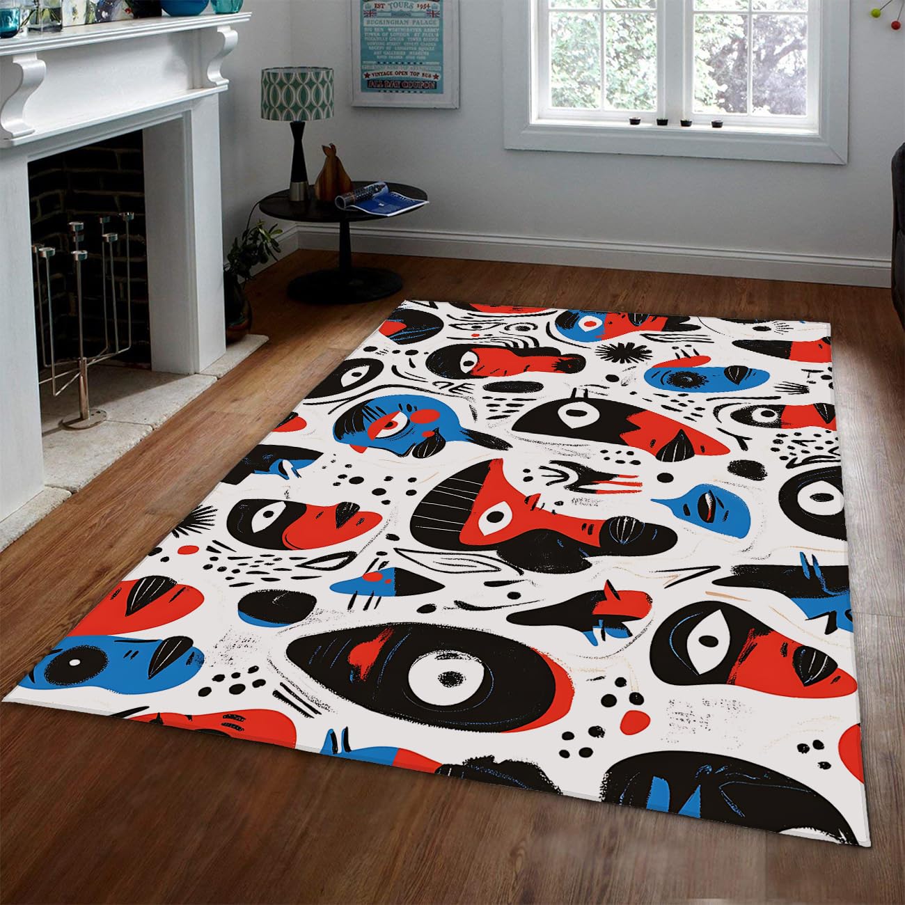 Tapis moderne graffiti pour studio et dortoir étudiant