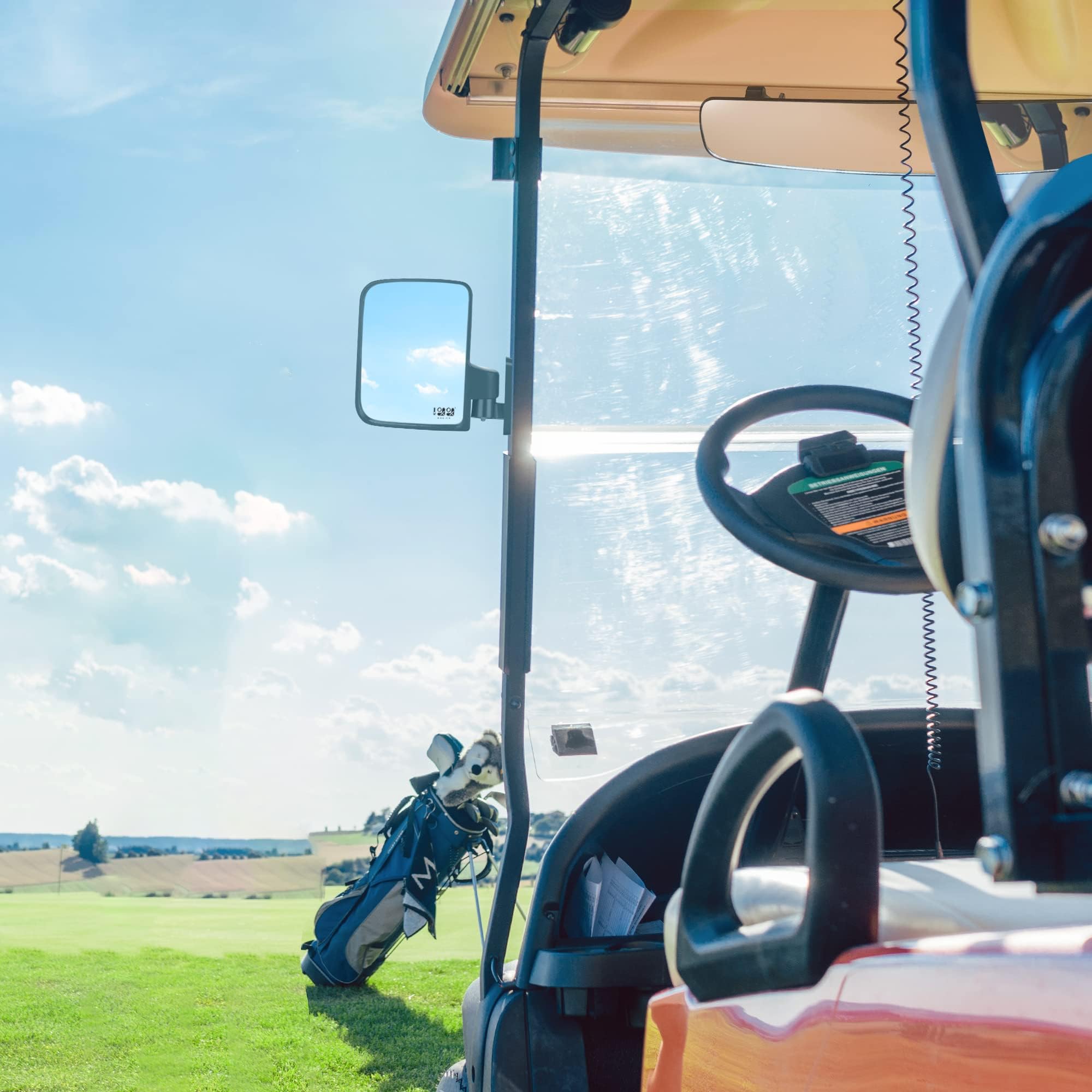 Specchi Laterali Per Carrello Da Golf 9.99WORLD MALL: HD Infrangibili, Rotazione 180° E Installazione Facile Senza Forare, Per EZGO, Club Car E Altri Modelli!