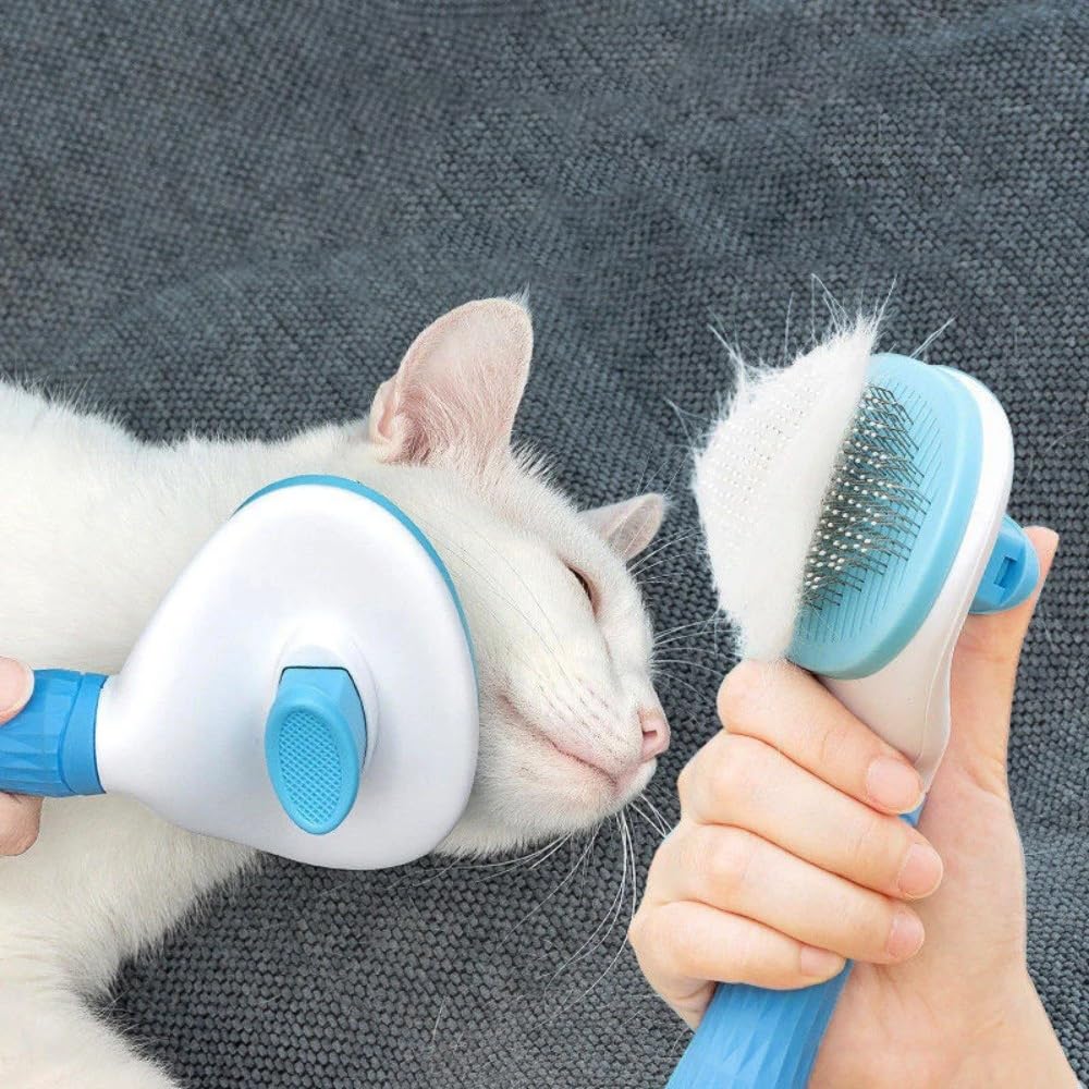 Peine para Mascotas | Peinado Suave Del Pelo Enredado Y Suelto, Suministros Esenciales Diarios Y Confortables(Blue)