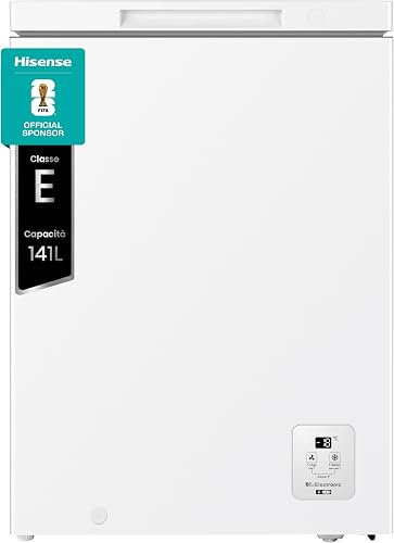 Hisense HCF145E Gefriertruhe, 141 Liter, sehr leise 40 dB…
