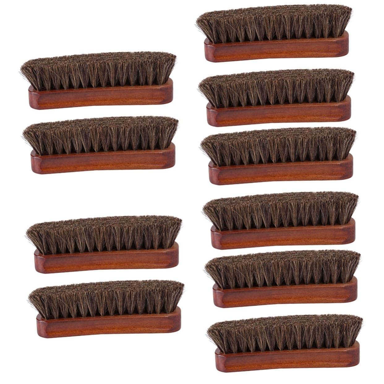 BESTYASH 10pièces Brosse à Chaussures avec Poils De Cheval Lot de Brosses pour Nettoyage Polissage Efficaces des Chaussures Bottes Et Accessoires Pratique Et Portable sans Rayer La