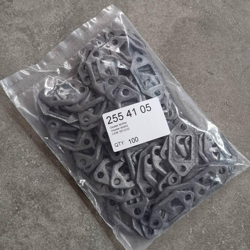 100 Pack Muffler Gasket Compatible with Wacker WM80 BS600 BH23 Gasket Muffler 0012202 Spare Parts