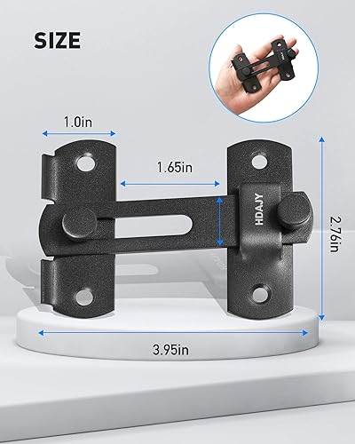 Miniatura 2 de Cerradura de puerta de granero, 2 piezas, pestillo de puerta de granero, pestillo de puerta para valla al aire libre, pestillos de puerta para