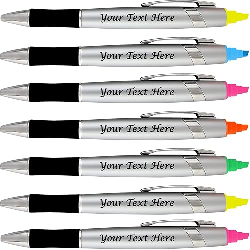 Bolígrafos promocionales con resaltador, paquete de 200 impresiones a granel, resaltador de la Biblia de 2 pulgadas con combo de bolígrafo, añade