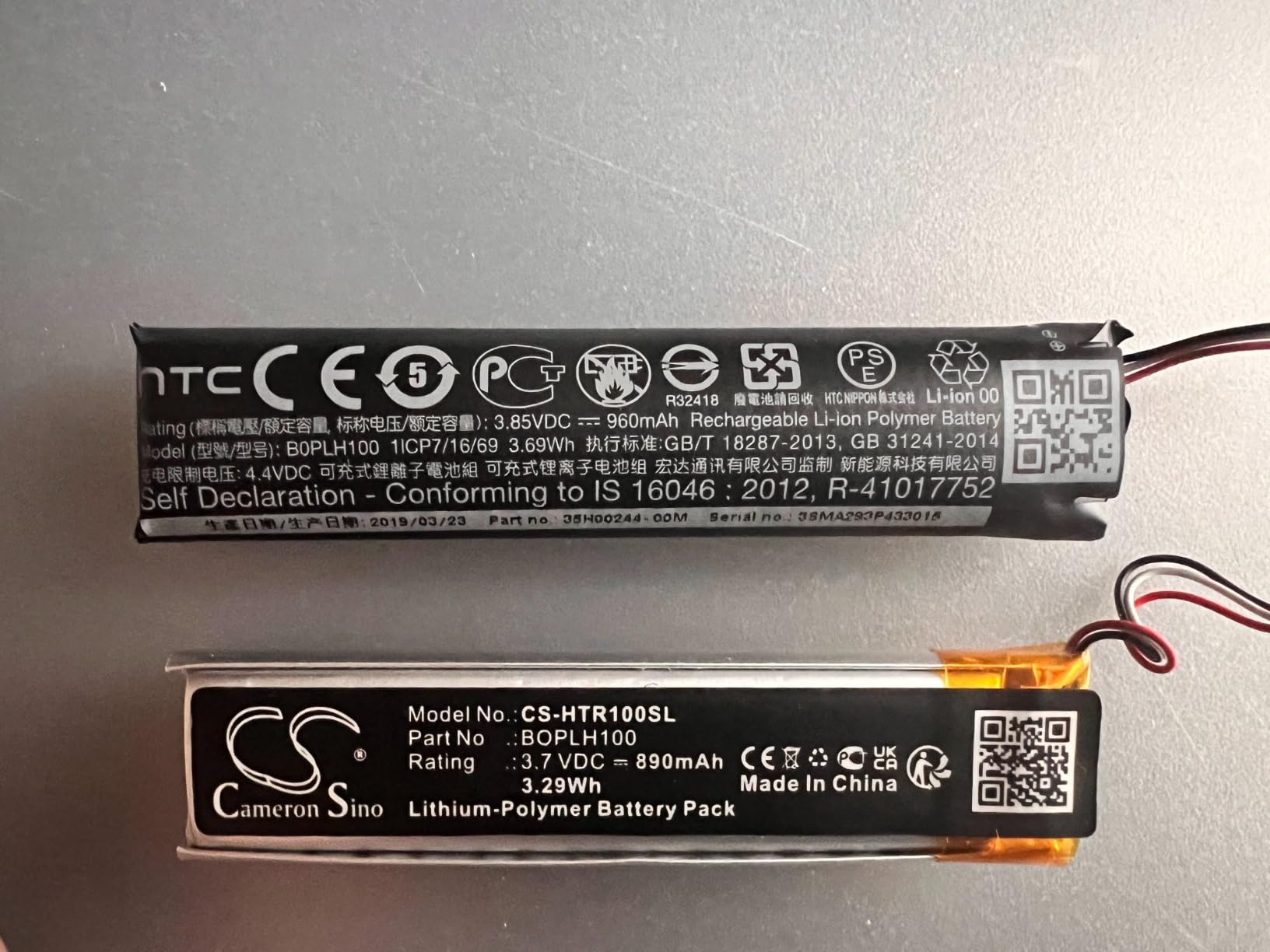 New Original B0PLH100 BOPLH100 Batteria For HTC Vive Handle Controller New Original B0PLH100 BOPLH100 Batteria For HTC Vive Handle Controller