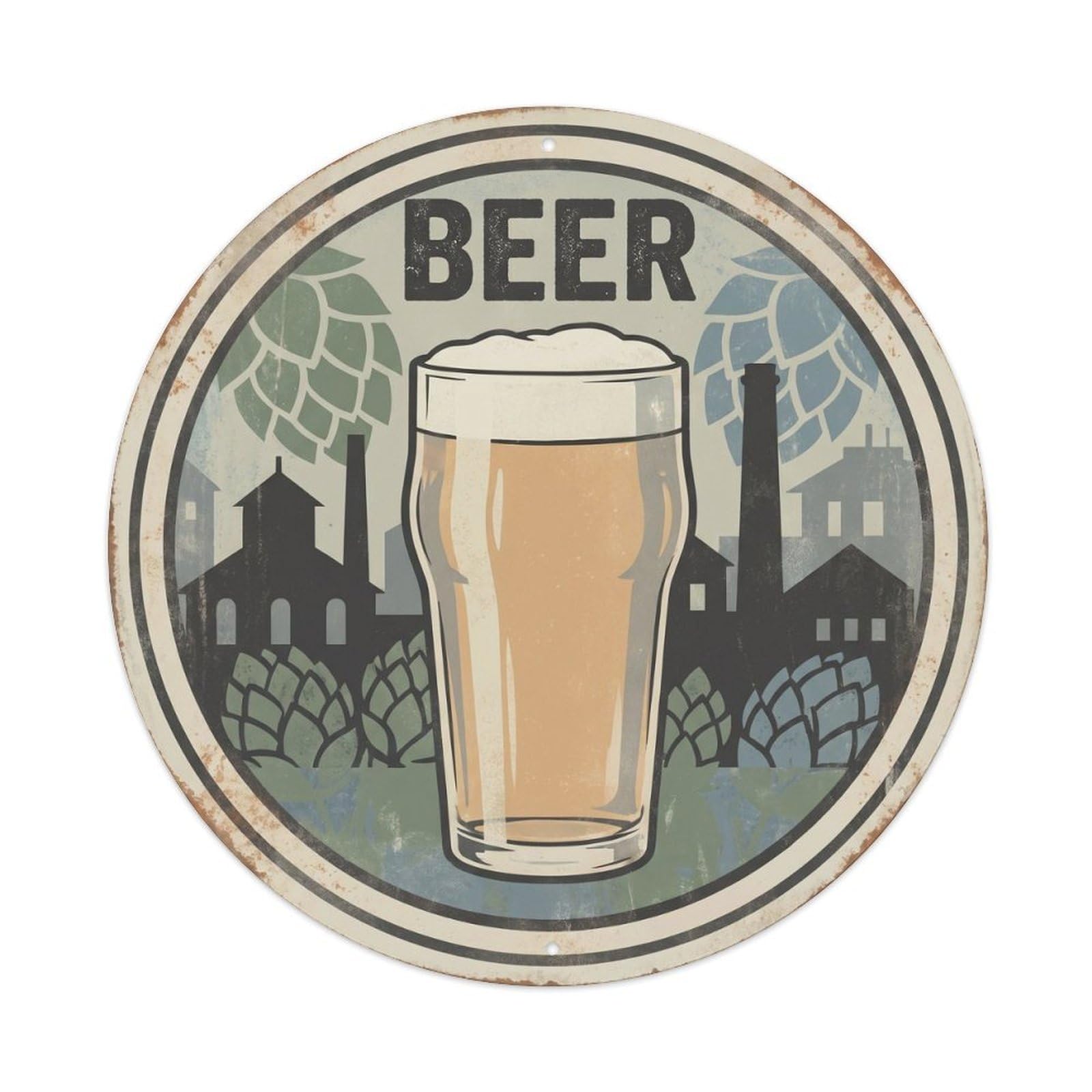 Beer Culture Brew House British Pub Ale Silkscreen Metal Tin Sign