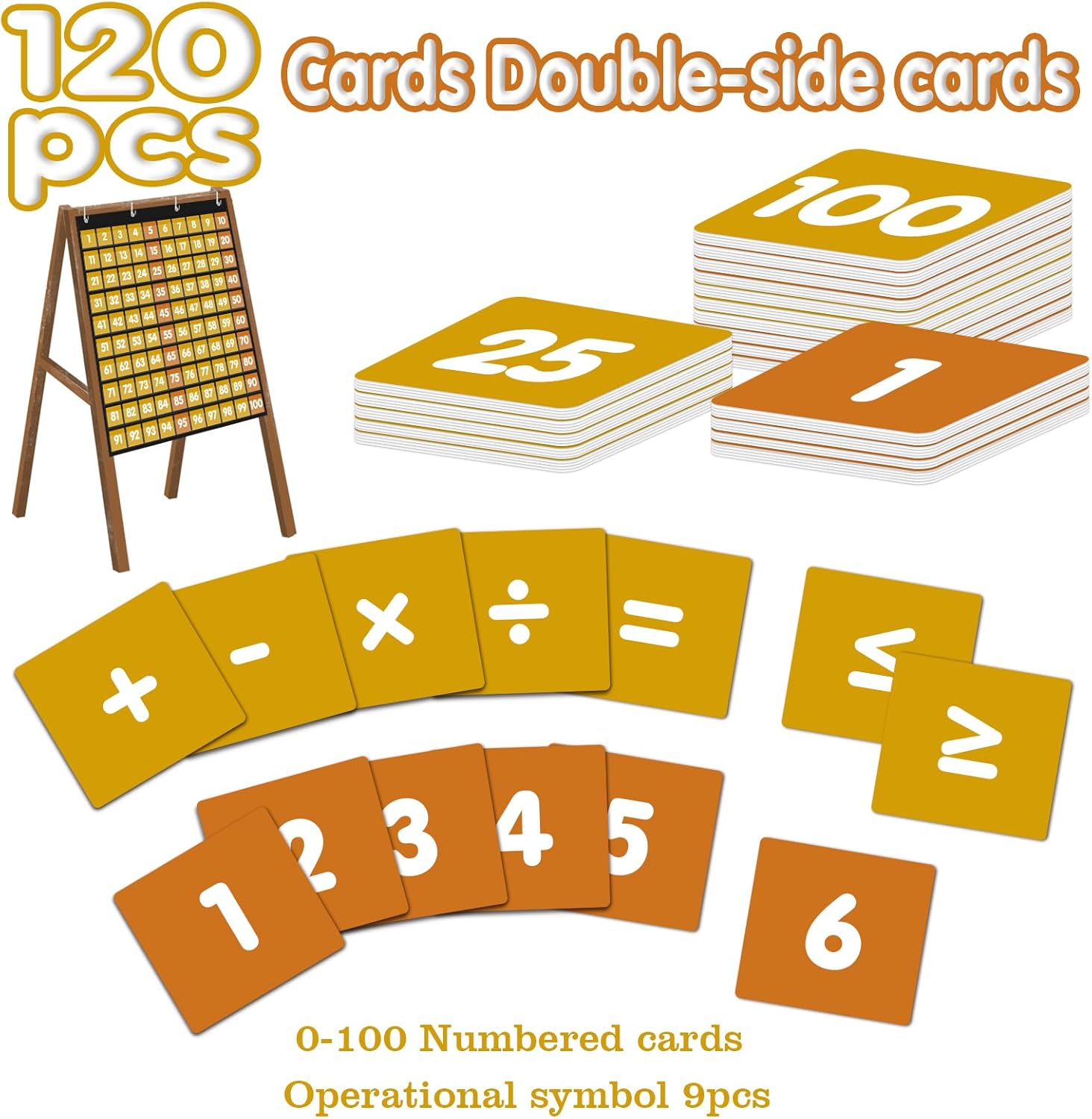 Hundreds Pocket Charts for Classroom with 120 Cards, Number Pocket Chart for Teacher and Classroom Must Have Supplies, Black - Image 4