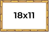 Vista 304 de Poster Palooza Marco de madera maciza de bambú dorado de 12 x 8 pulgadas con acrílico UV, respaldo de tablero de espuma y accesorios para colgar