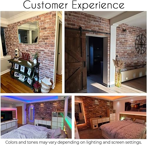 Miniatura 3 de IZODEKOR Paneles de pared 3D efecto ladrillo, revestimiento, aspecto de piedra, revestimiento de espuma de poliestireno para sala de estar, cocina,