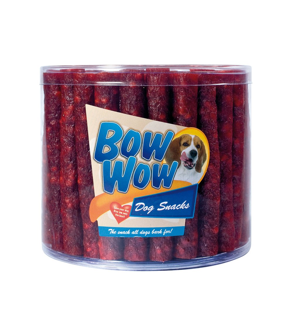 Bow Wow Treats Salamis Chicken & Liver 60PC Tub, Pack of, transparent