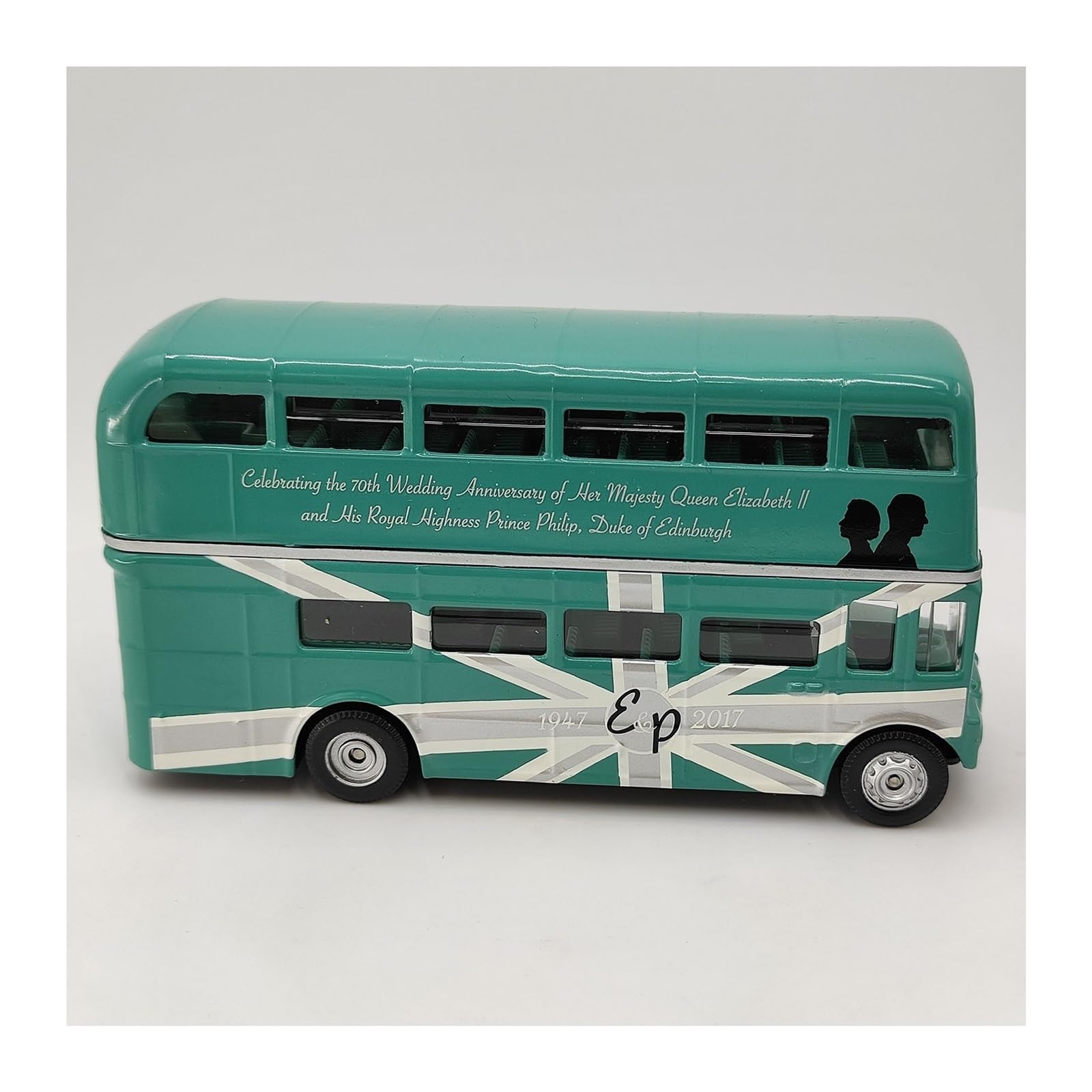 Auto In Miniatura 1 64 Per Modello Di Veicolo In Metallo Double Decker Bus Pezzo Da Esposizione Statica