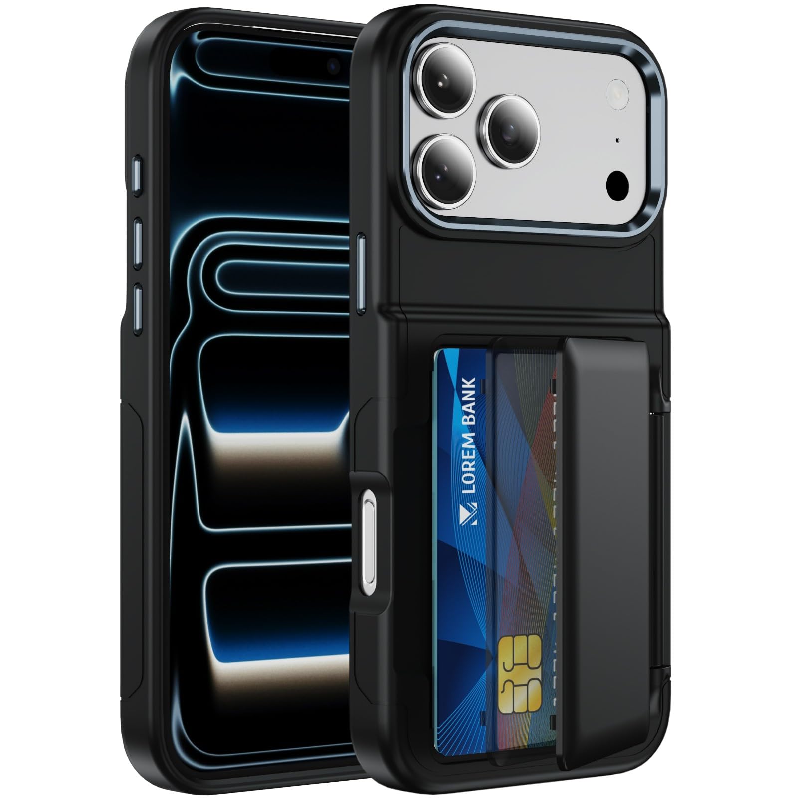 Étui compatible avec iPhone 16 Pro Max antichoc avec porte-carte - 7