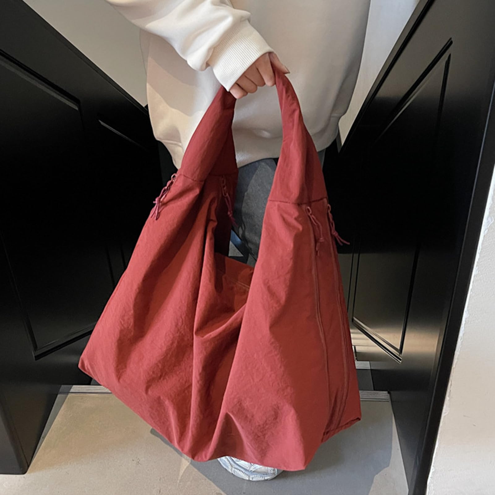 Genérico Bolso Luna Lush de Maison Ginza, bolso vintage, bolso de hombro grande de nailon for hombre y mujer, ideal for viajes, trabajo y negocios.