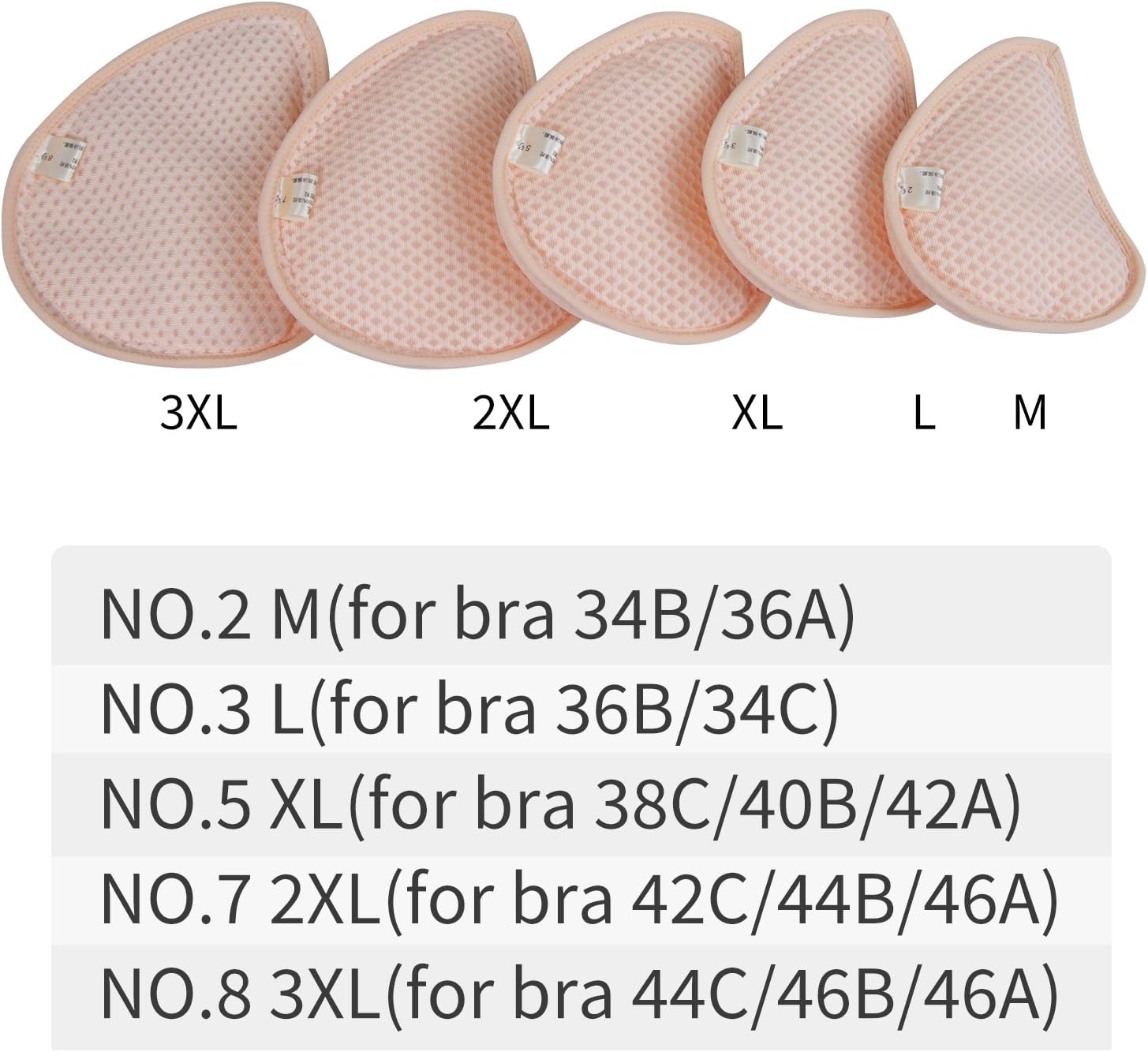 Lervanla Silicone Breast Pads, Breathable Beads Filled Lightweight Insert for Post Surgery Women Daily Swim Bra 1Pc | Light silicone bead-filled breast pads, ultra-breathable and pressure-free, for post-surgery use, daily, sport and swimming