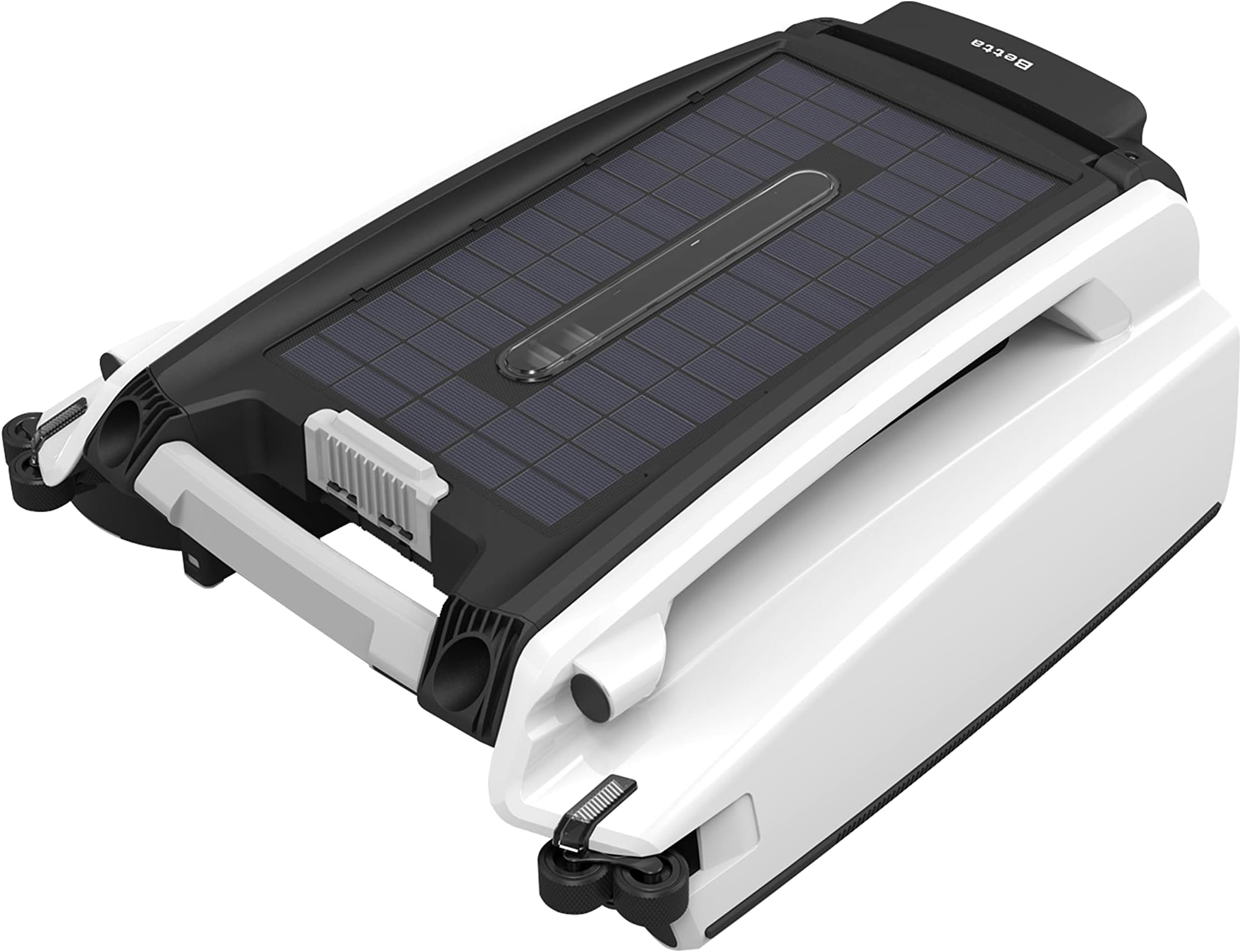 Betta 2 - Solar Powered Automatic Robotic Pool Skimmer with Twin Chip-Controlled Salt Chlorine Tolerant (SCT) Motors (White)