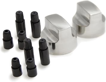 GrillPro 25960 Chrome Look Replacement Control Knobs Will Fit Large D Shaped Valve Stems