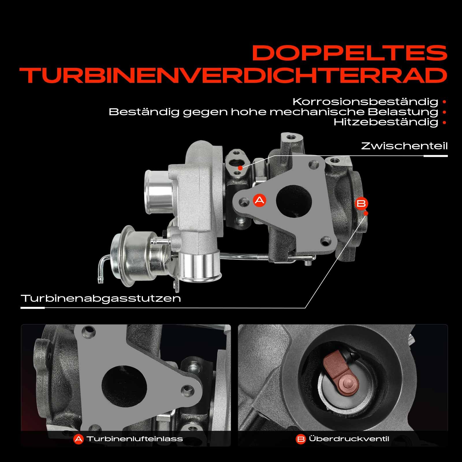 Frankberg Turbolader Abgasturbolader Benzin Replace# 1320900180