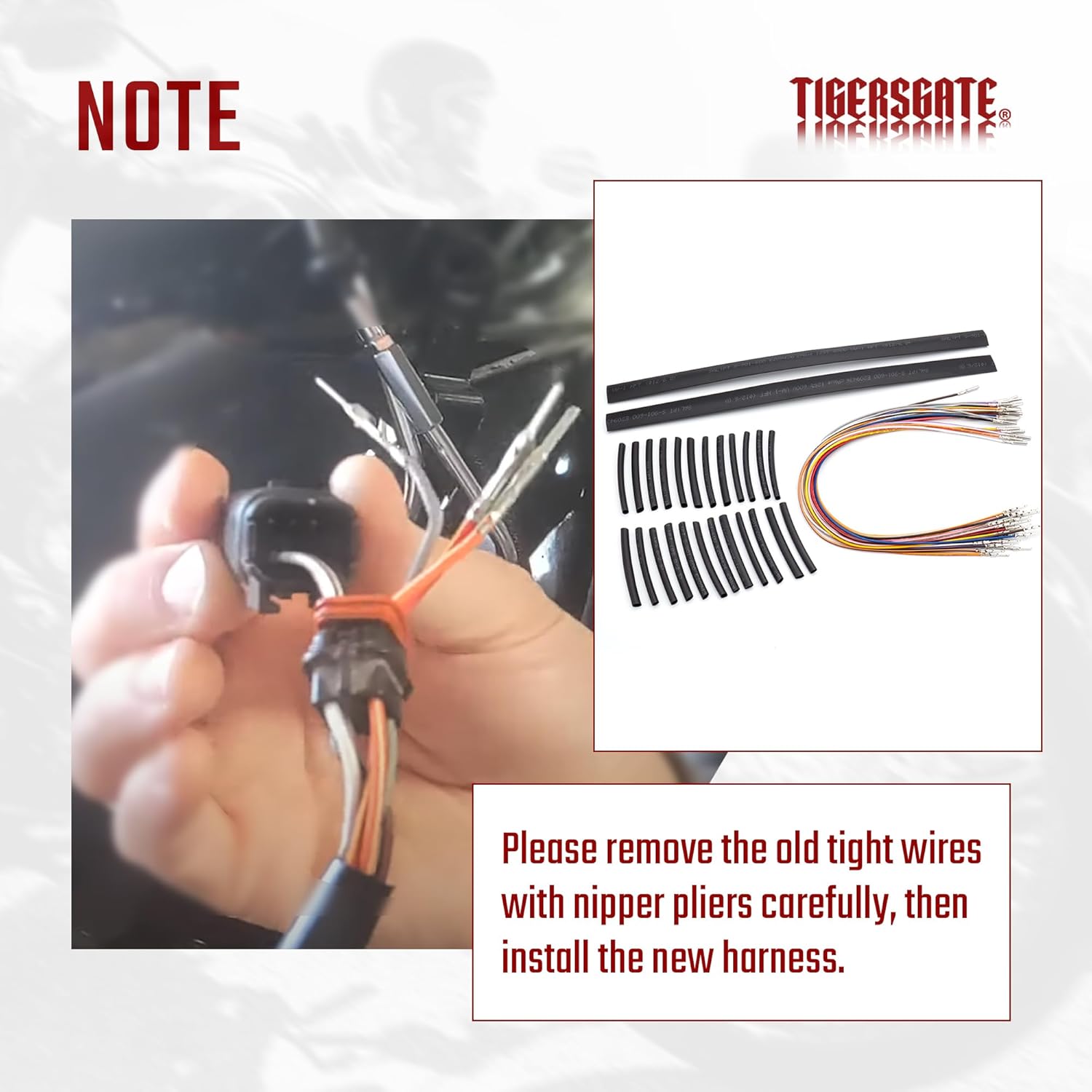 14" & 16" Handlebar Switch Control Wires Extension Harness Kit for 1996-2006 Harley Touring Models