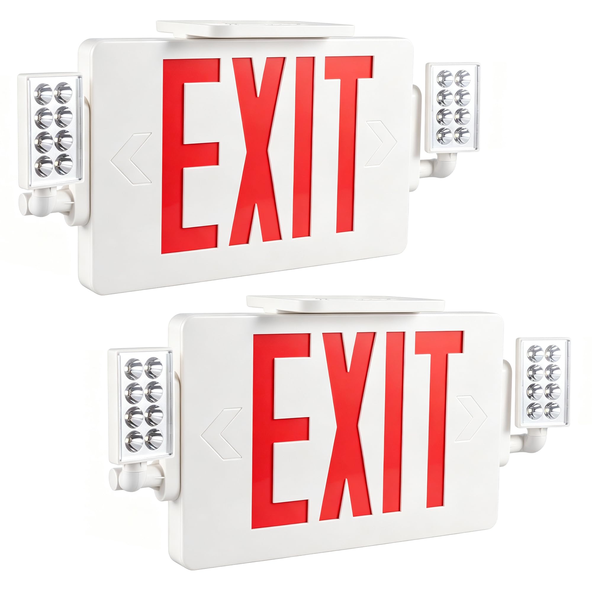 Gruenlich Exit Sign with Emergency Light 2 Pack