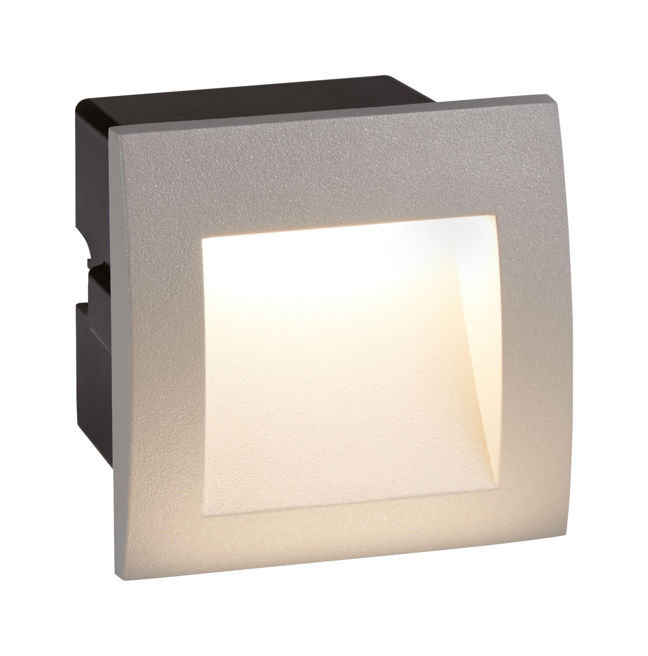 Searchlight 0661GY Ankle Square Recessed Outdoor Wall Light in Grey - Length: 90mm