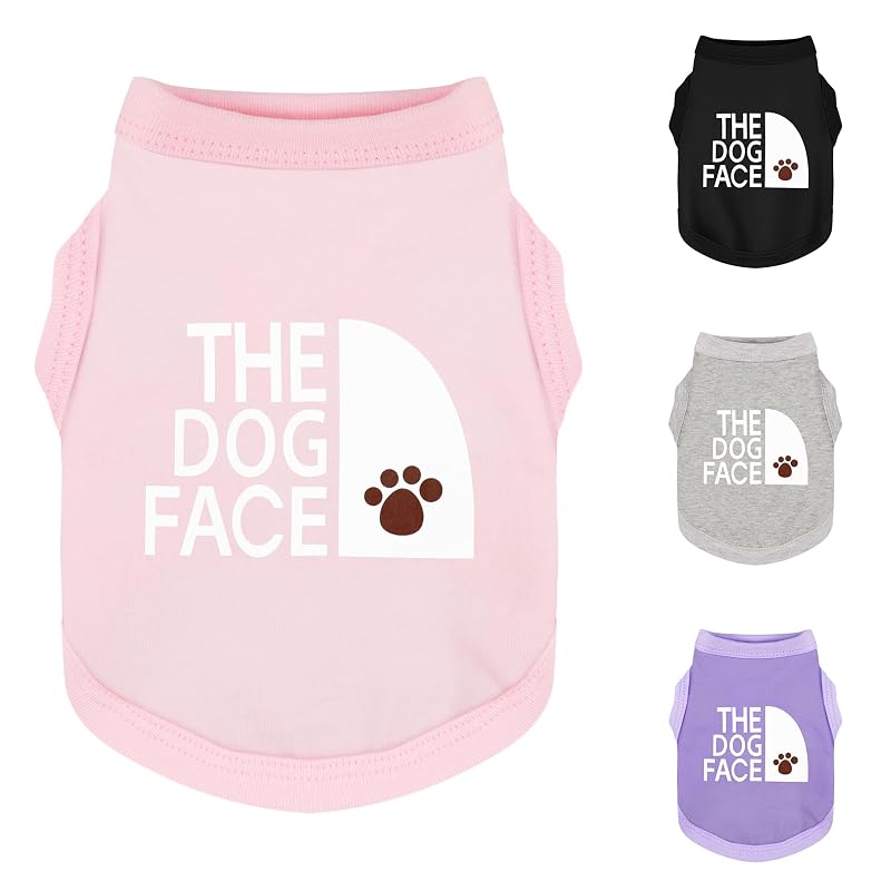 Camisa para Cães de Algodão com Estampa The Dog Face Paiaite, Rosa, Tamanho L (6,8–10,4 kg)