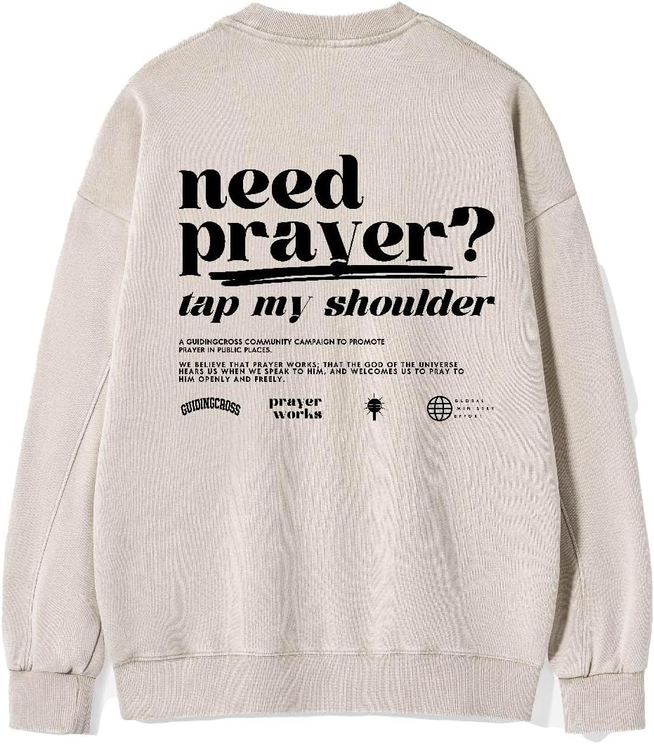 Fall Oversized Crewneck Sweatshirt for Women Men Need Prayer