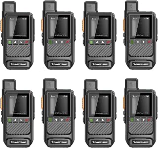 4G Walkie Talkies with Lifetime Free Service - Zero Monthly Fees Forever, US Nationwide Coverage Long Range Two-Way Radio for Outdoor & Business (8PACK)