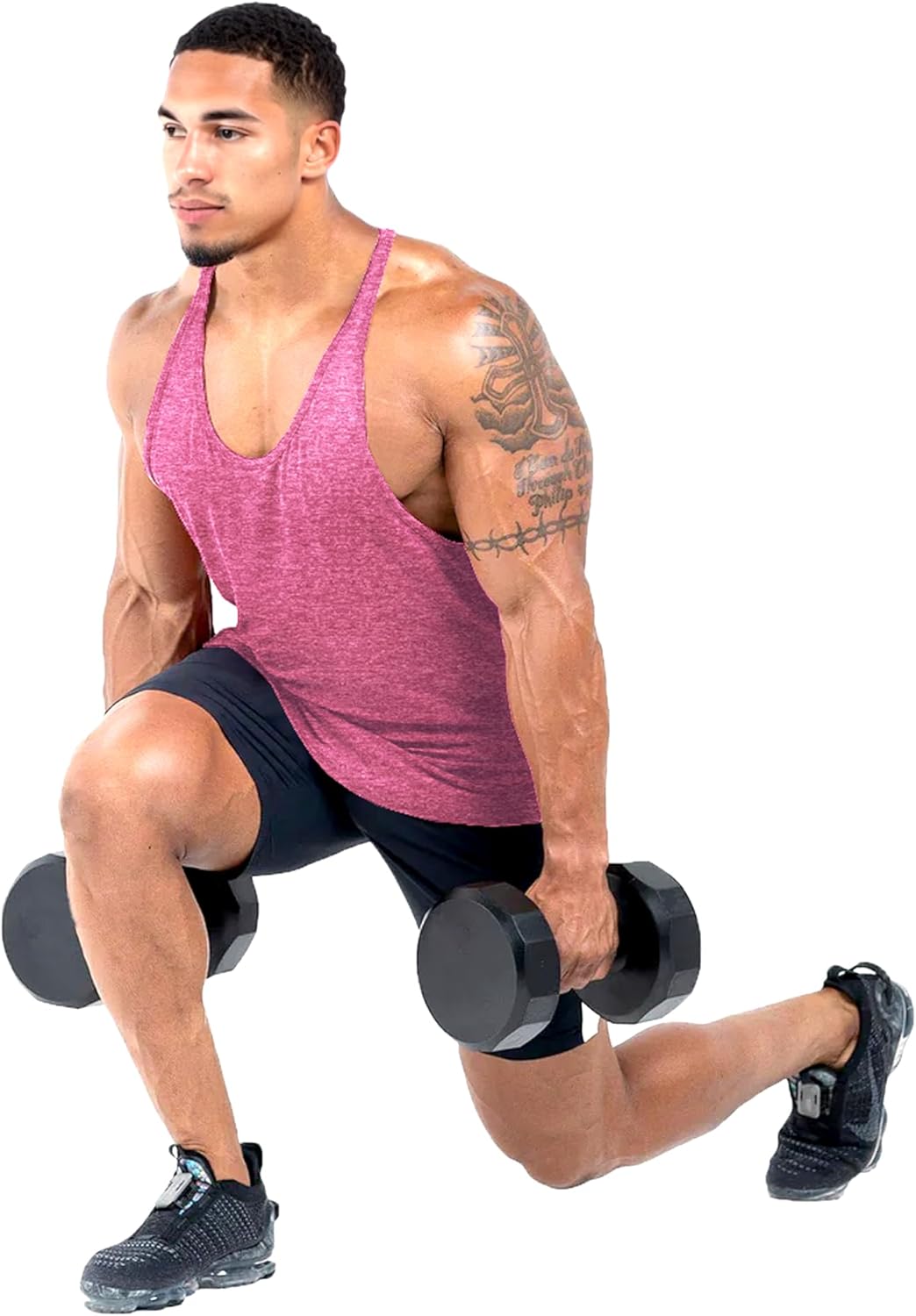 Men's Bodybuilding Stringer Tank Tops Workout Gym Shirt Y-Back Muscle Fitness Athletic Stretch Quick Dry Top - Image 3