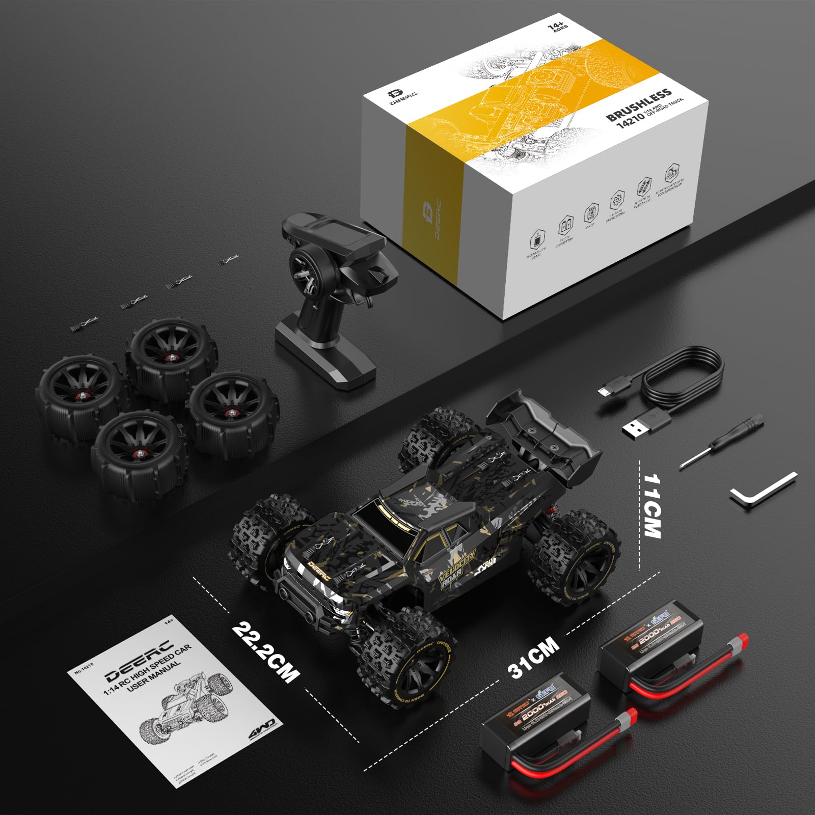 Amazon.co.jp: DEERC: 高速ラジコンカー