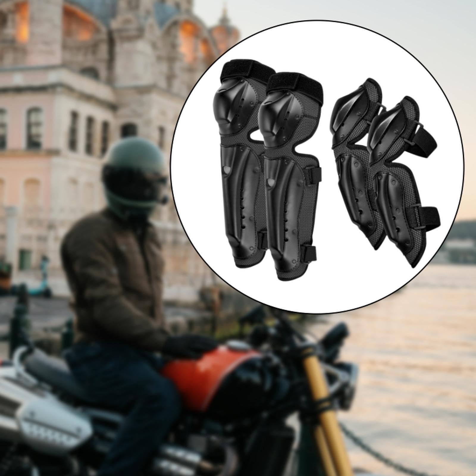 MagiDeal Adults Motorcycle Protection Gear for Men and Women Convenient Breathable Motocross Guard for Riding Skating Skiing , Elbow and Knee Pads